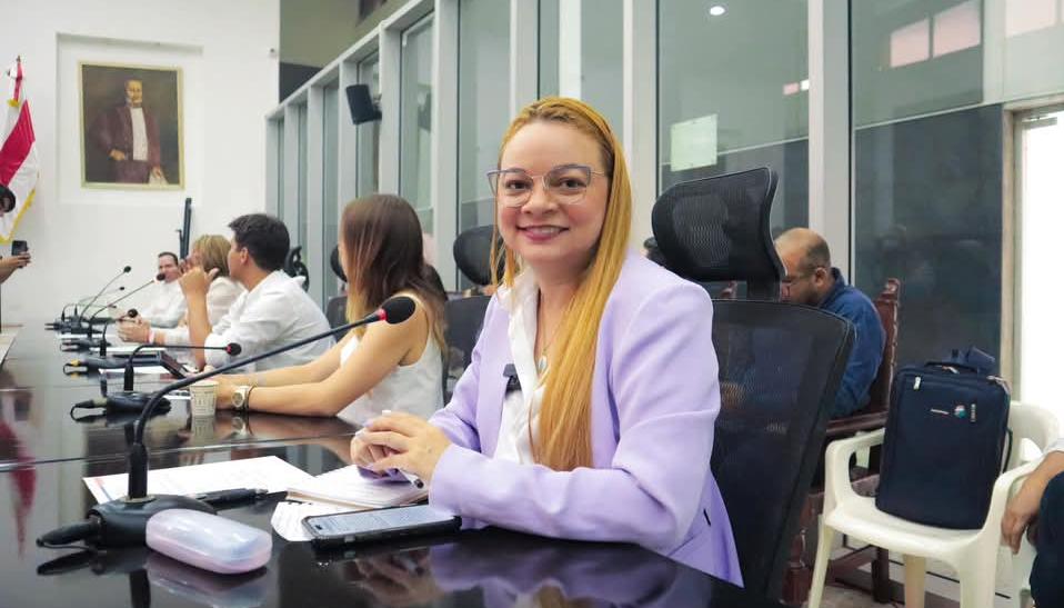 La diputada Alejandra Moreno.