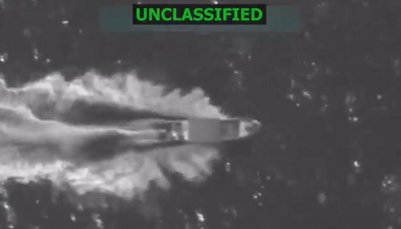 Lancha antes de ser atacada.