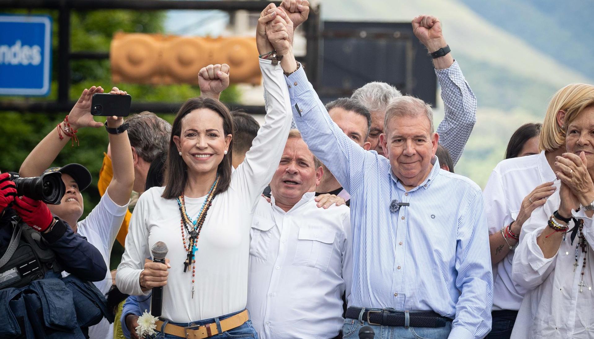 María Corina Machado junto a Edmundo González Urrutia