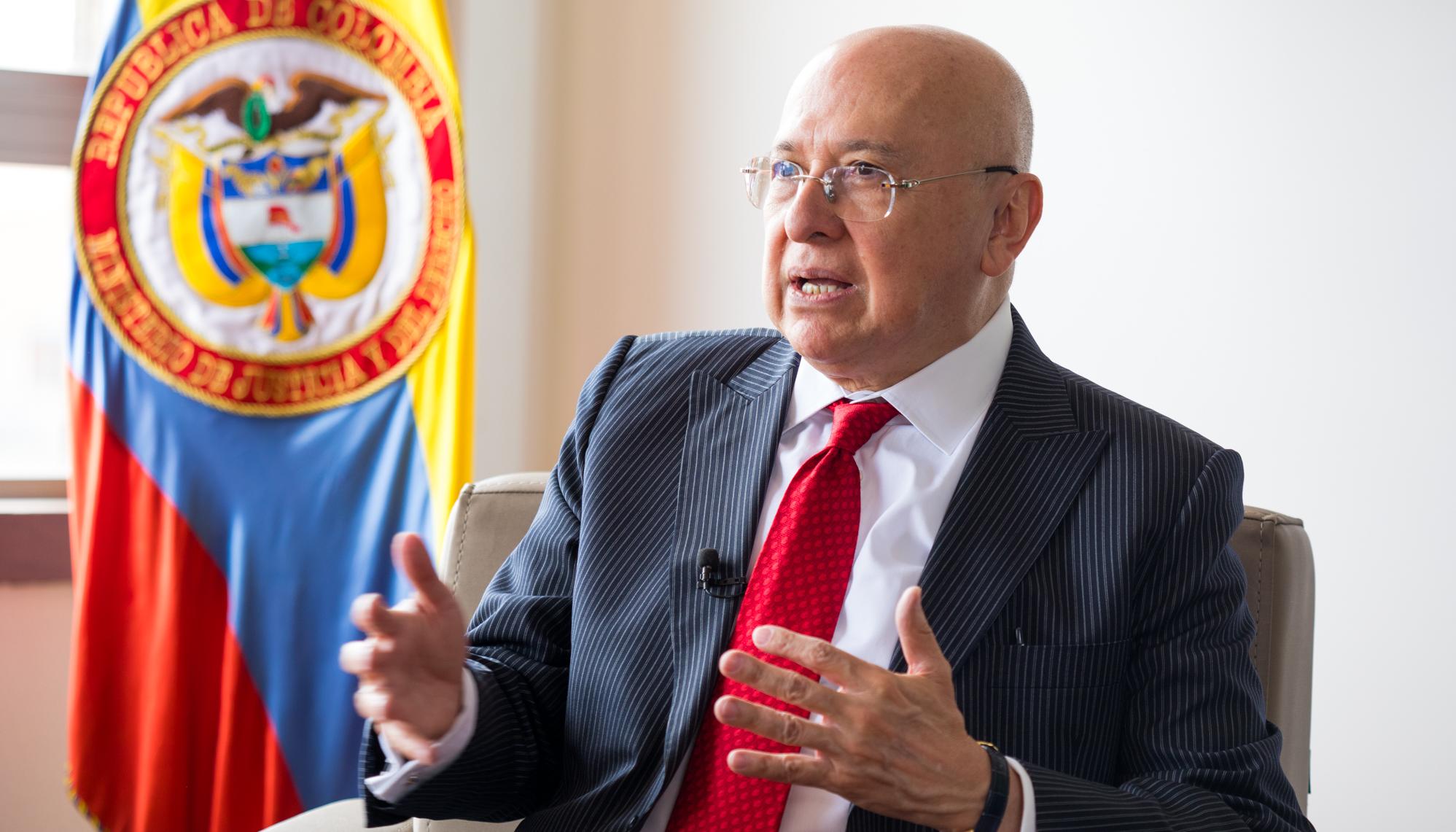 El Ministro de Justicia, Eduardo Montealegre.