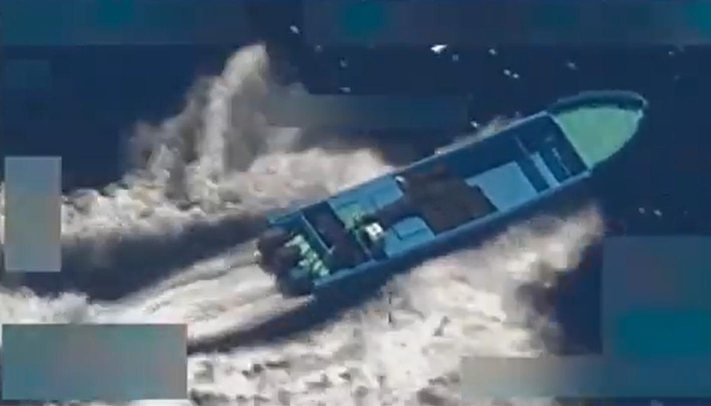 La supuesta narcolancha.