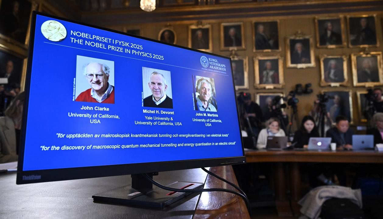 Los ganadores del Premio Nobel de Física.