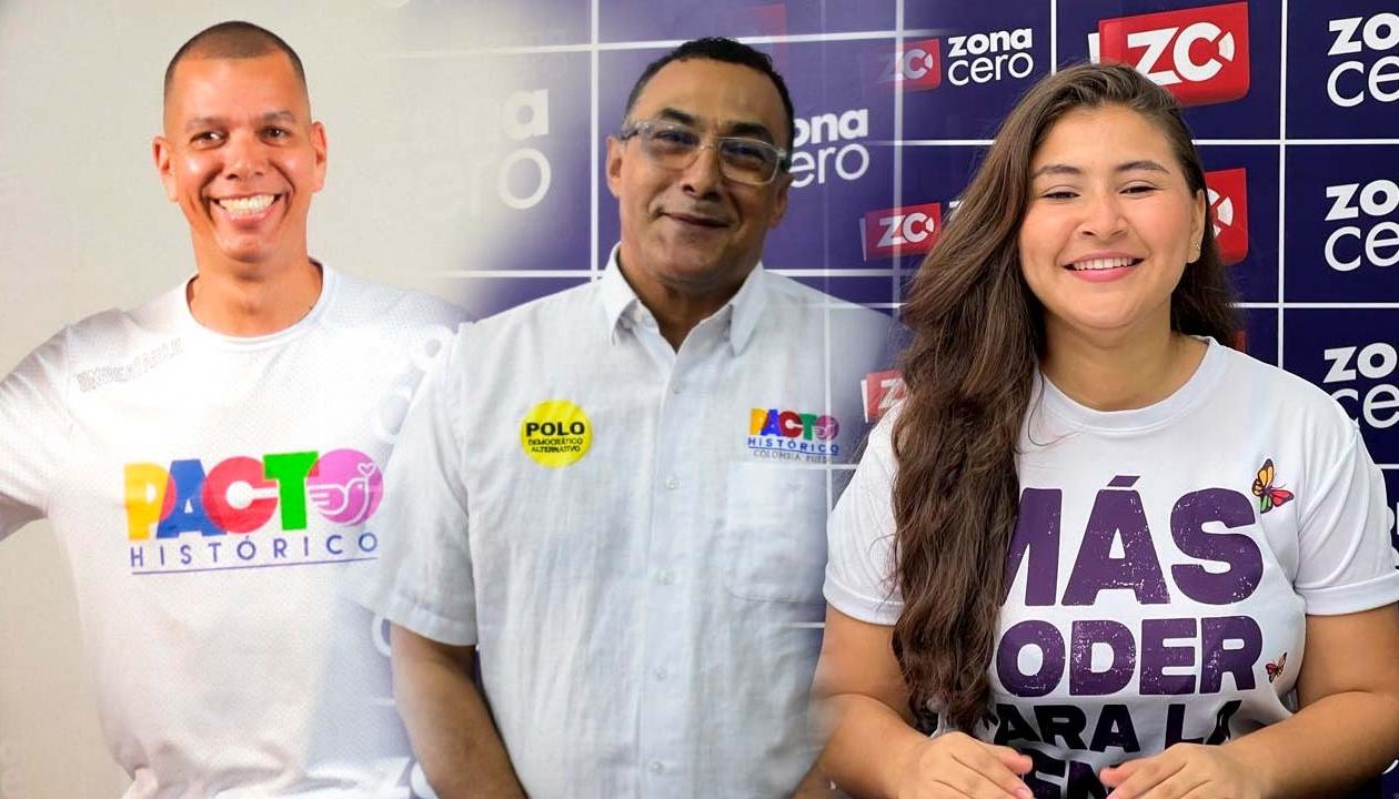 Recer Lee Pérez, Antonio Bohórquez y Andrea Vargas.