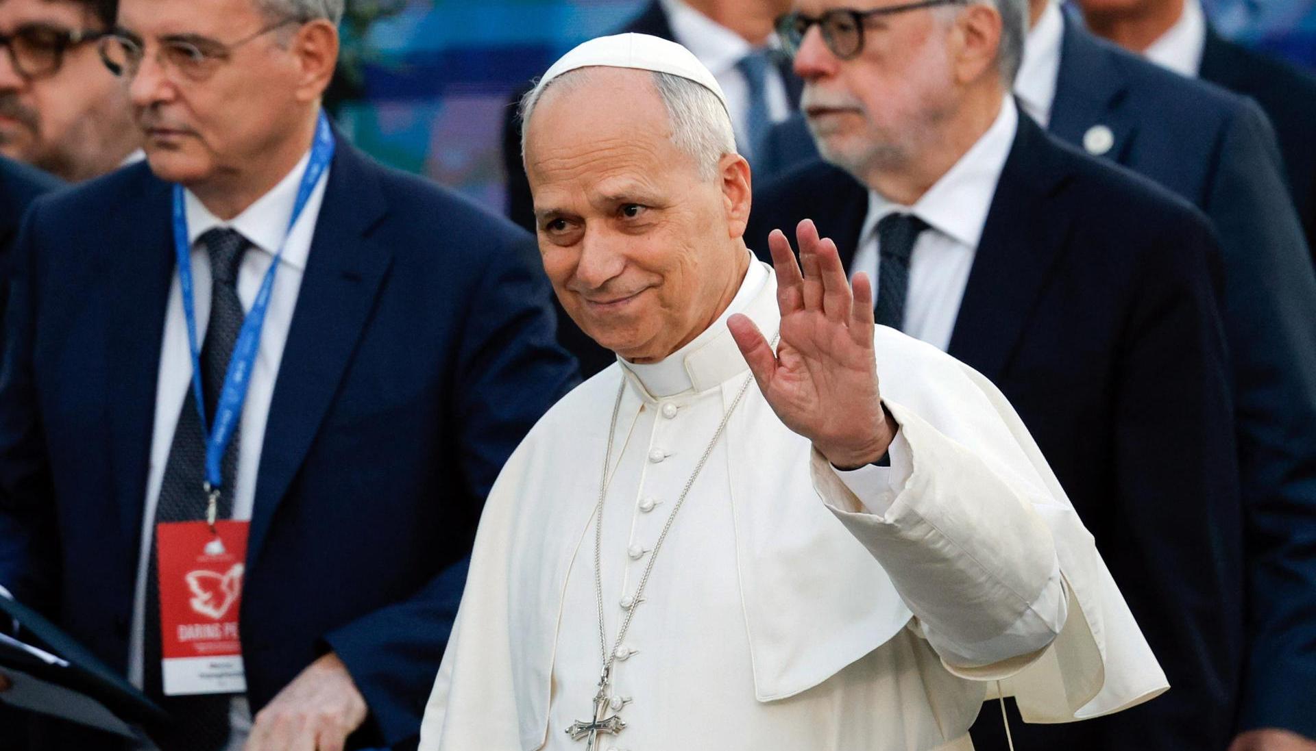 Papa León XIV en Roma, Italia. 