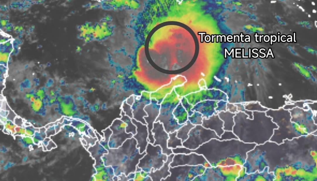 Paso de la tormenta tropical Melissa.
