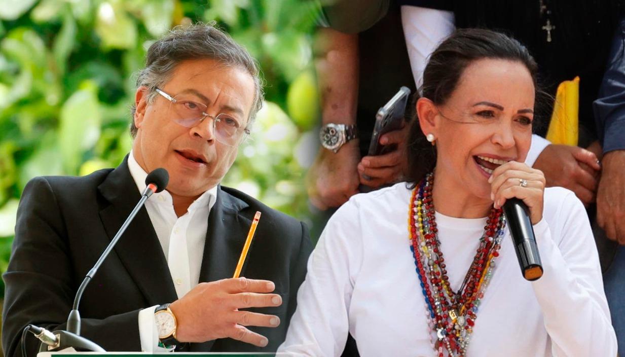 Gustavo Petro y María Corina Machado.