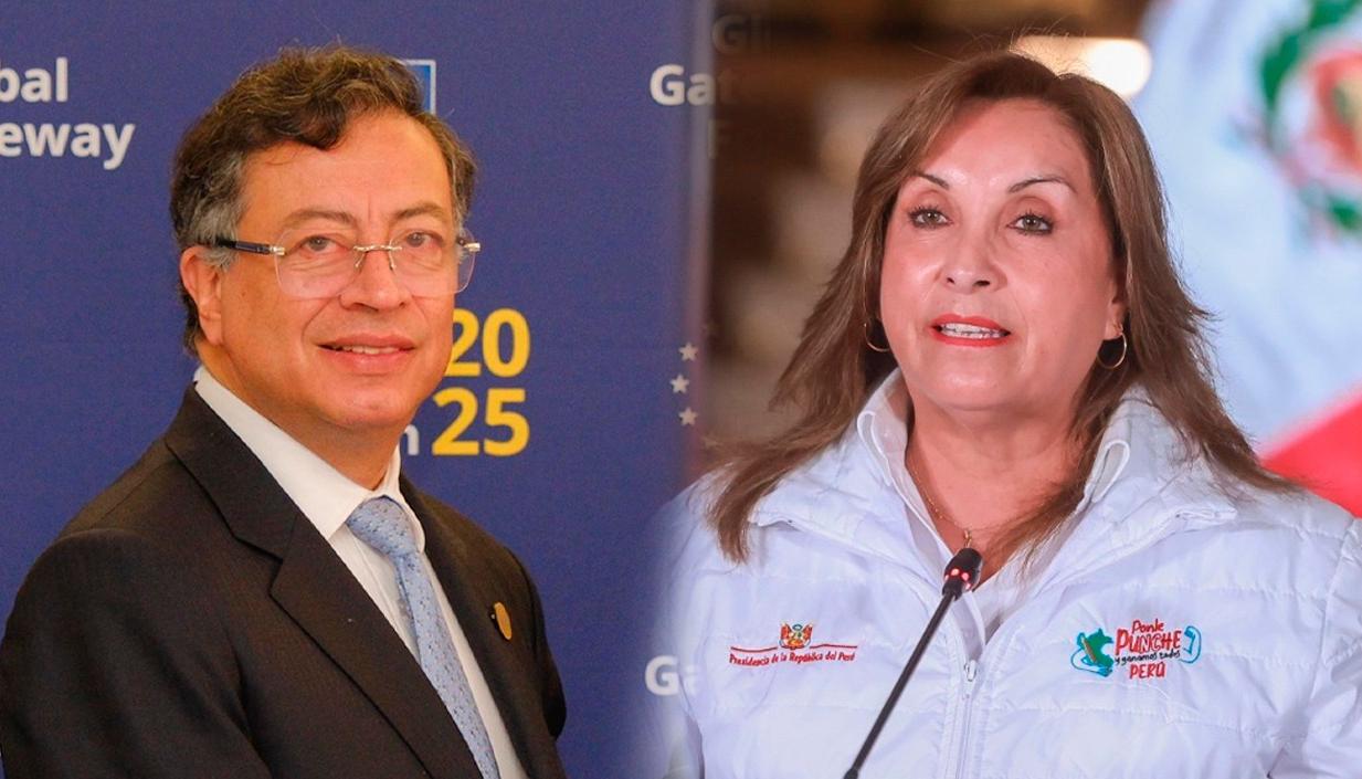 Gustavo Petro y Dina Boluarte.