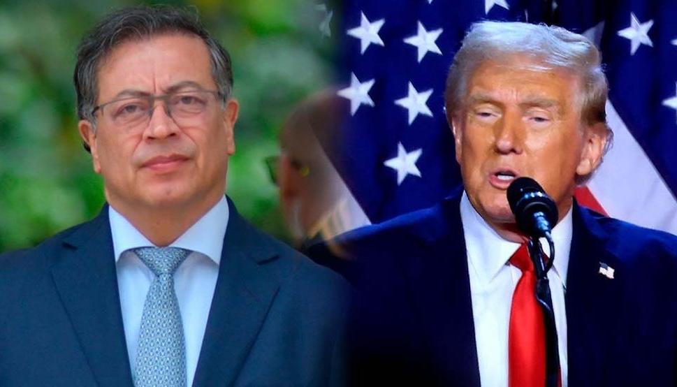 Gustavo Petro, Presidente de Colombia; y el estadounidense Donald Trump. 