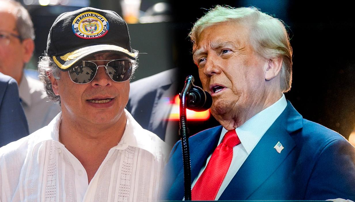 Gustavo Petro y Donald Trump.