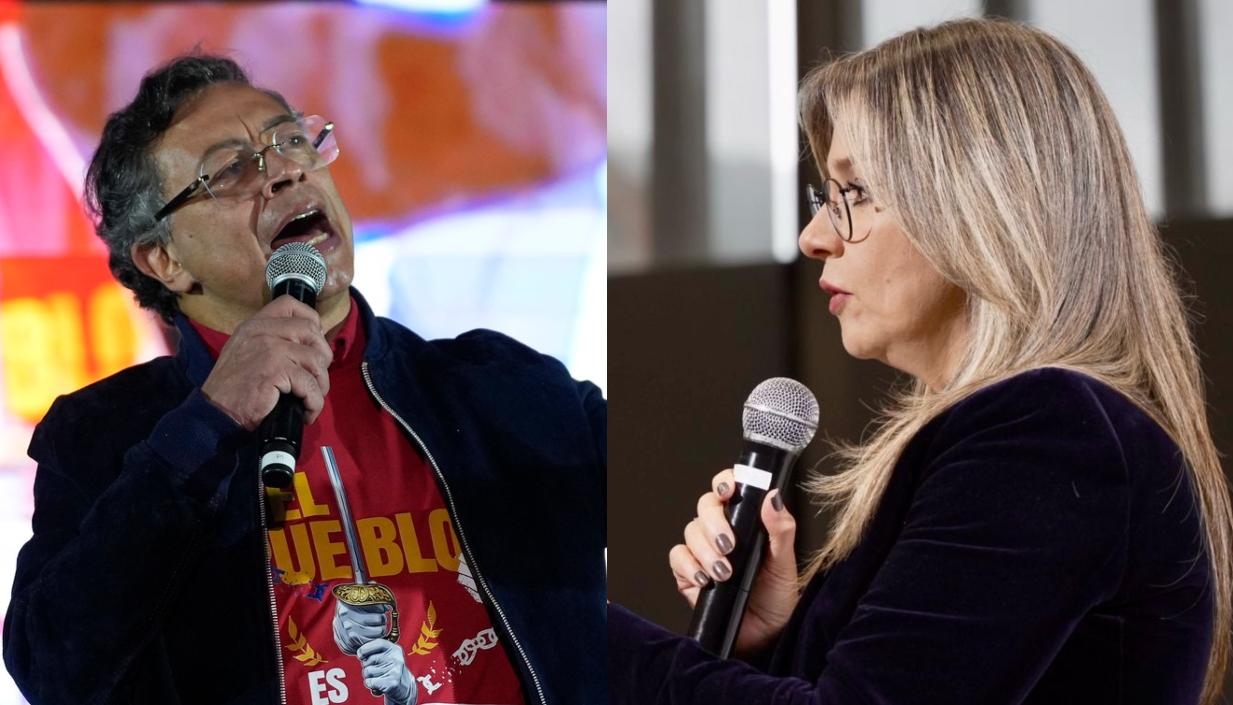 Gustavo Petro y Vicky Dávila.