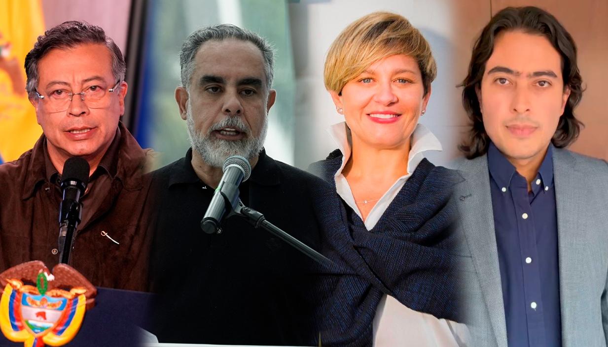 Gustavo Petro, Armando Benedetti, Verónica Alcocer y Nicolás Petro.