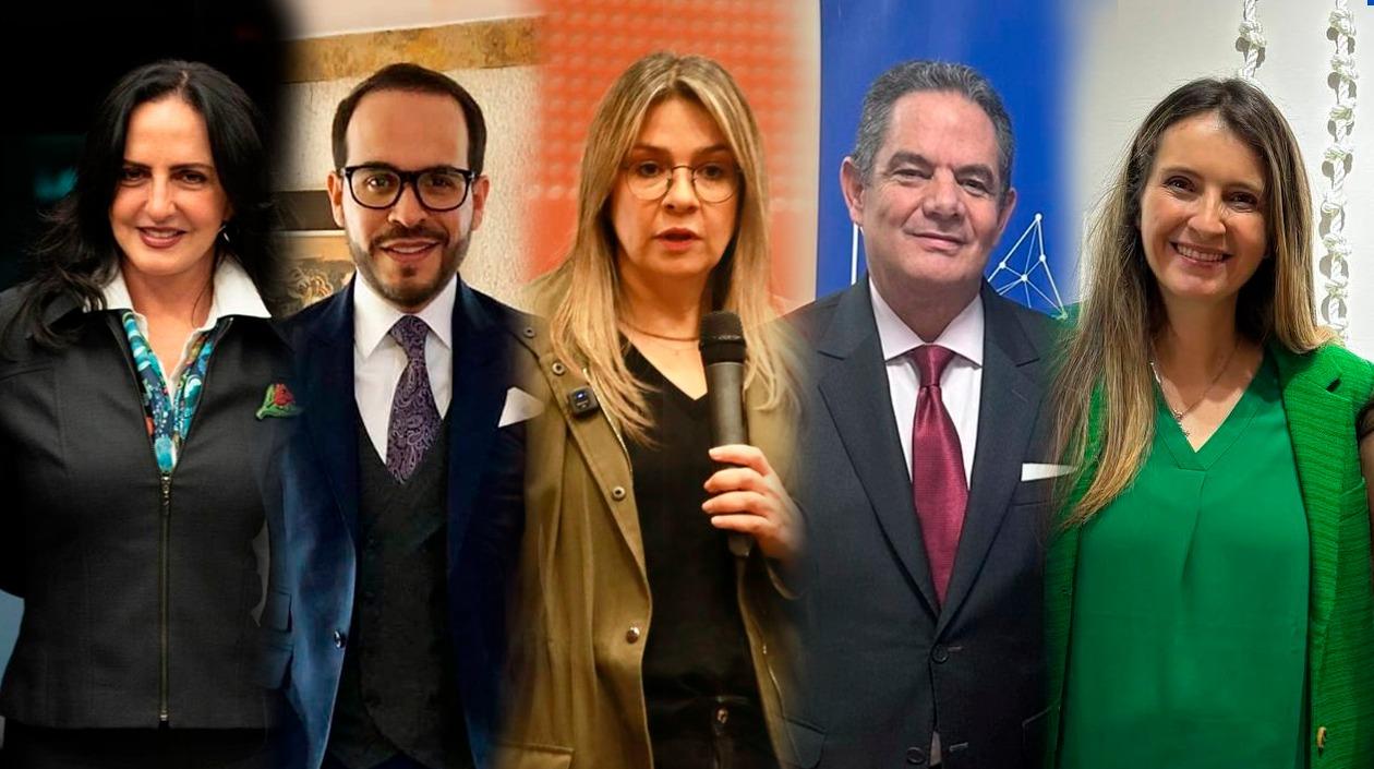 María Fernanda Cabal, Abelardo De la Espriella, Vicky Dávila, Germán Vargas Lleras y Paloma Valencia