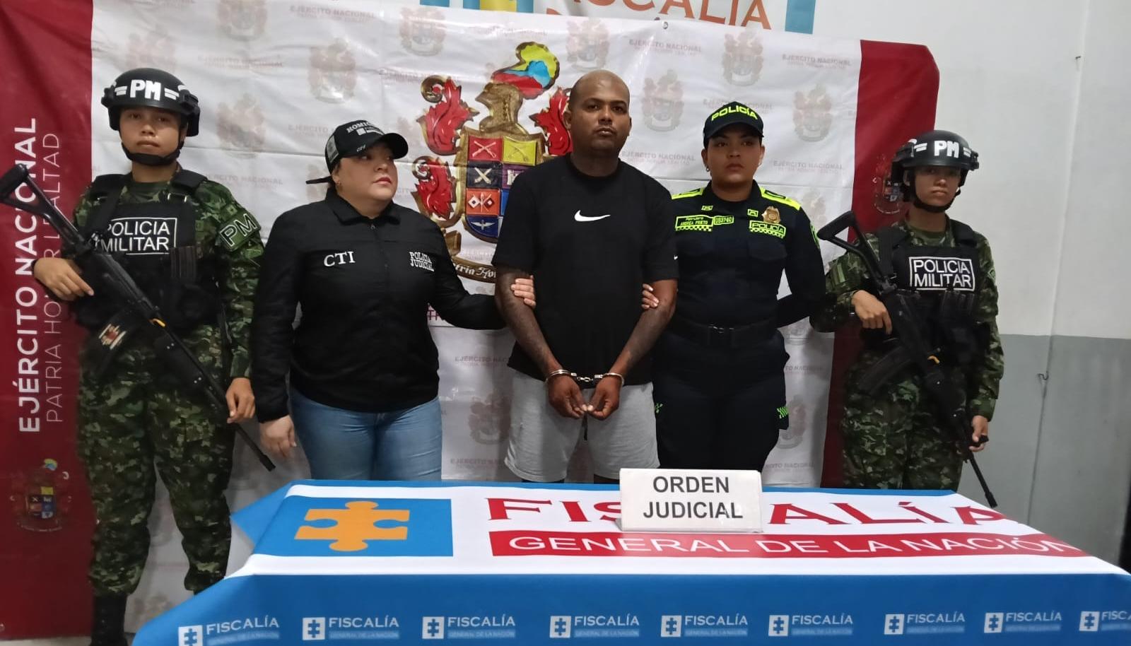 Eduar Alfonso Castro Daza tras ser recapturado este martes. 