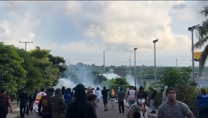 Protesta en la Universidad del Atlántico.