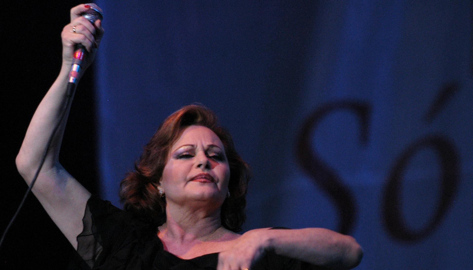 Rocío Dúrcal durante un concierto en Ciudad de México. 