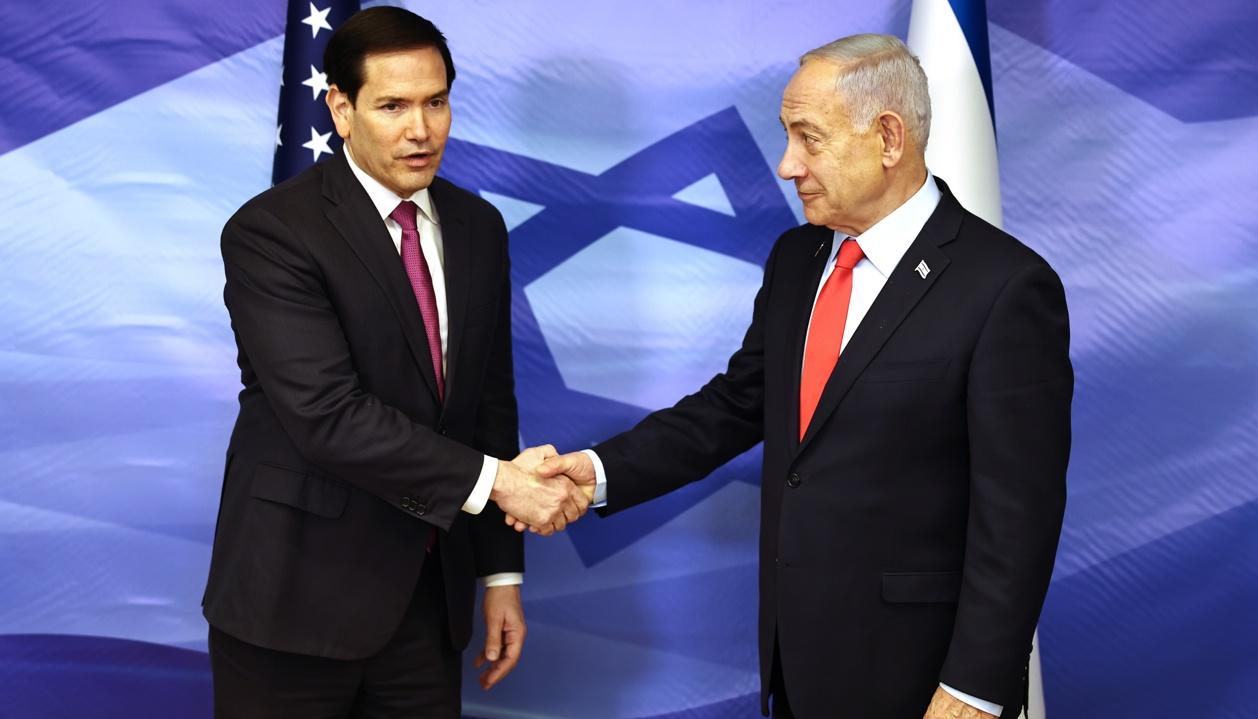 El secretario de Estado de Estados Unidos, Marco Rubio y el primer ministro de Israel, Benjamin Netanyahu.