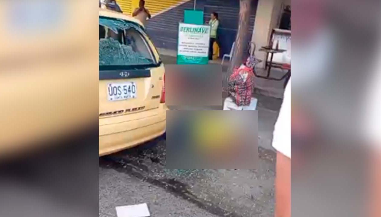 Lugar donde ocurrió el ataque sicarial. 