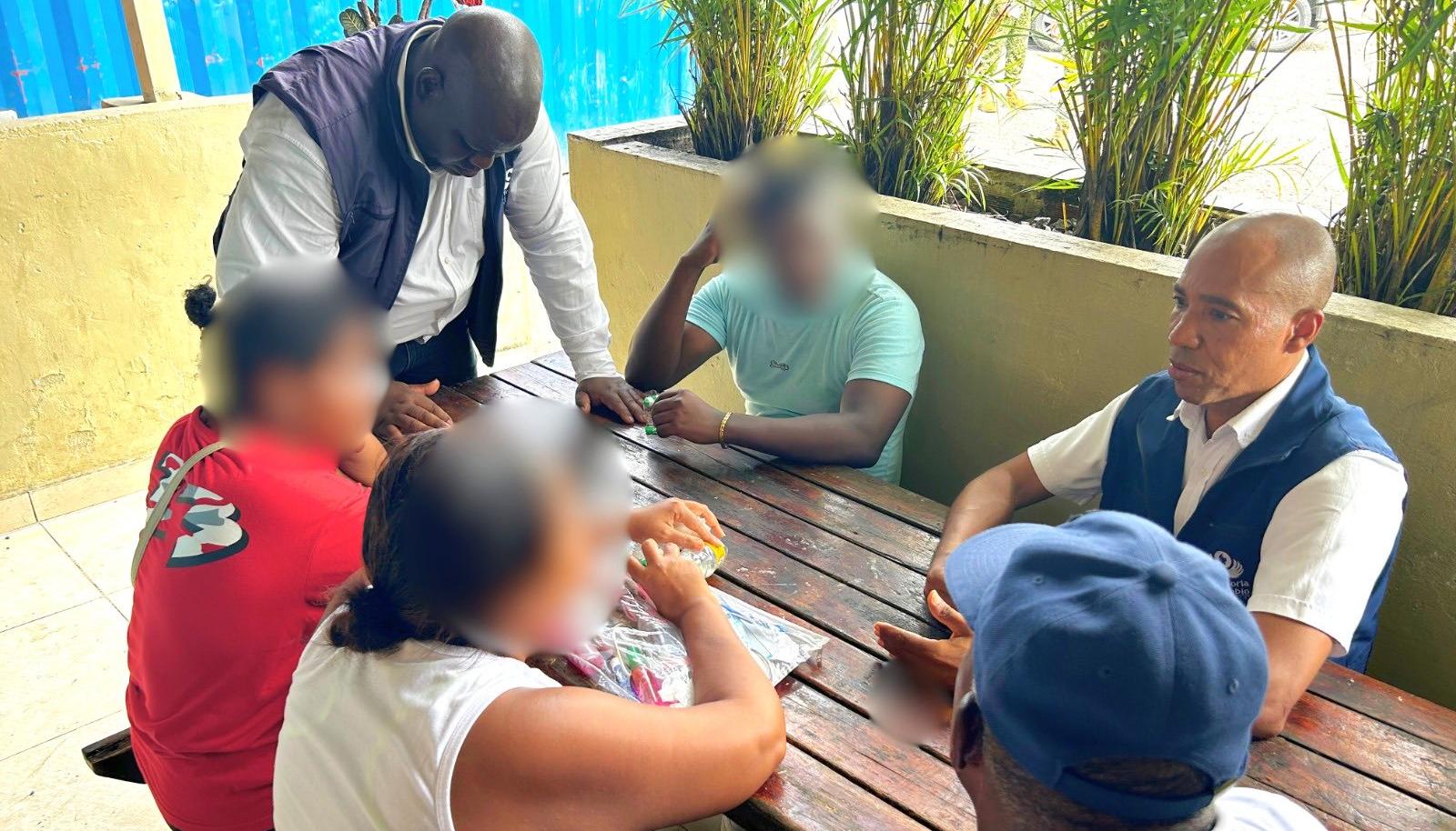 Las personas rescatadas.