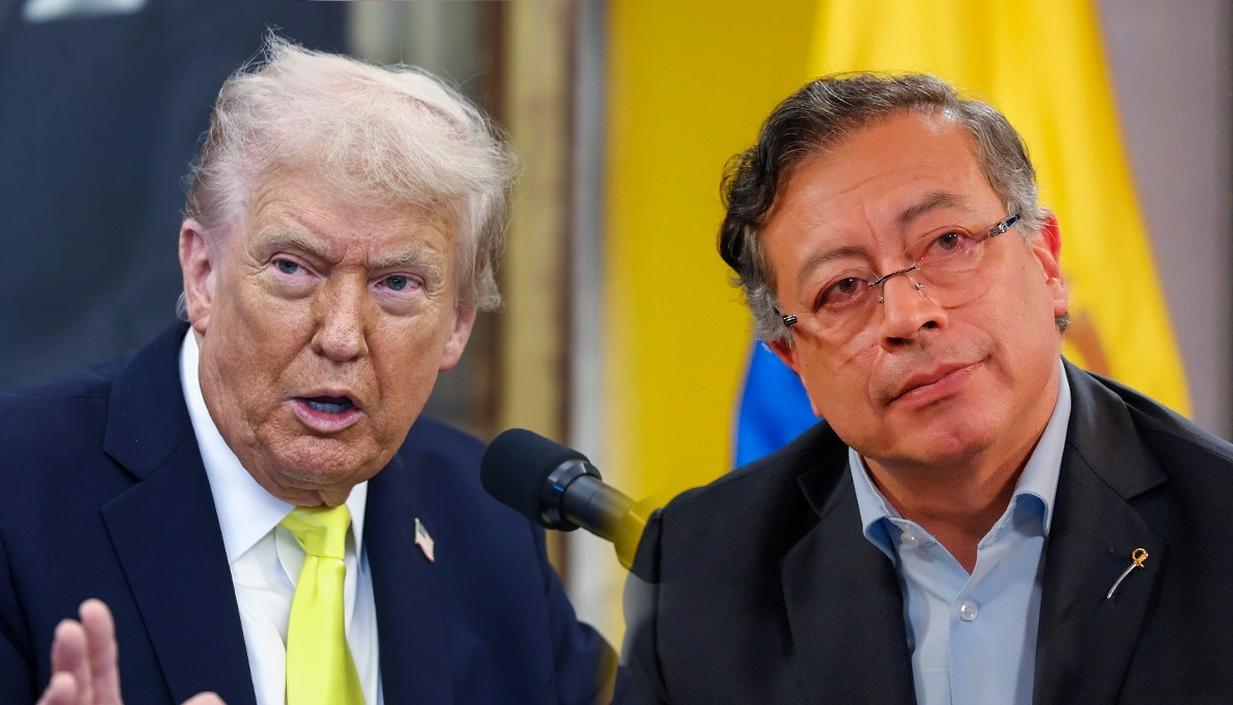 Presidente de Estados Unidos, Donald Trump; y el de Colombia, Gustavo Petro.