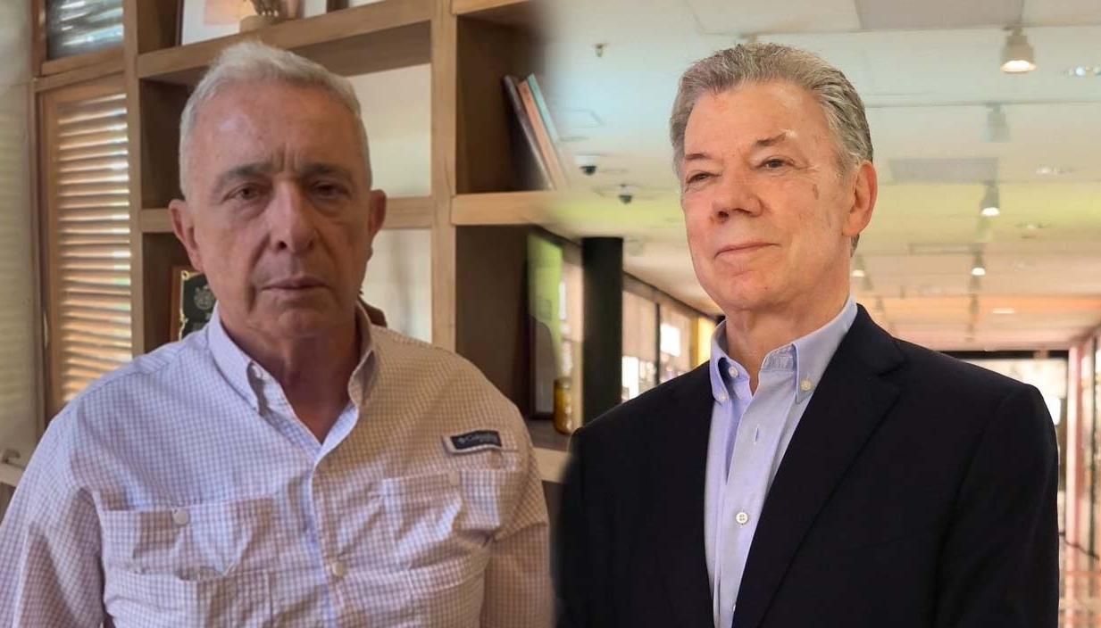 Álvaro Uribe y Juan Manuel Santos