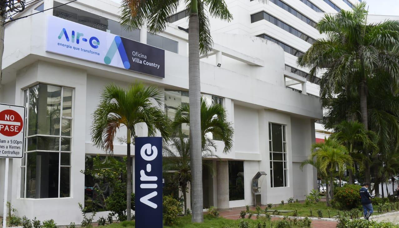 Fachada de una oficina de Air-e en Barranquilla. 