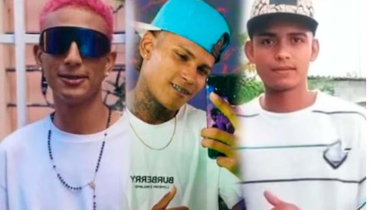 Kevin David Burgos Rodríguez, Aly David Suárez y Anderson David Torres.