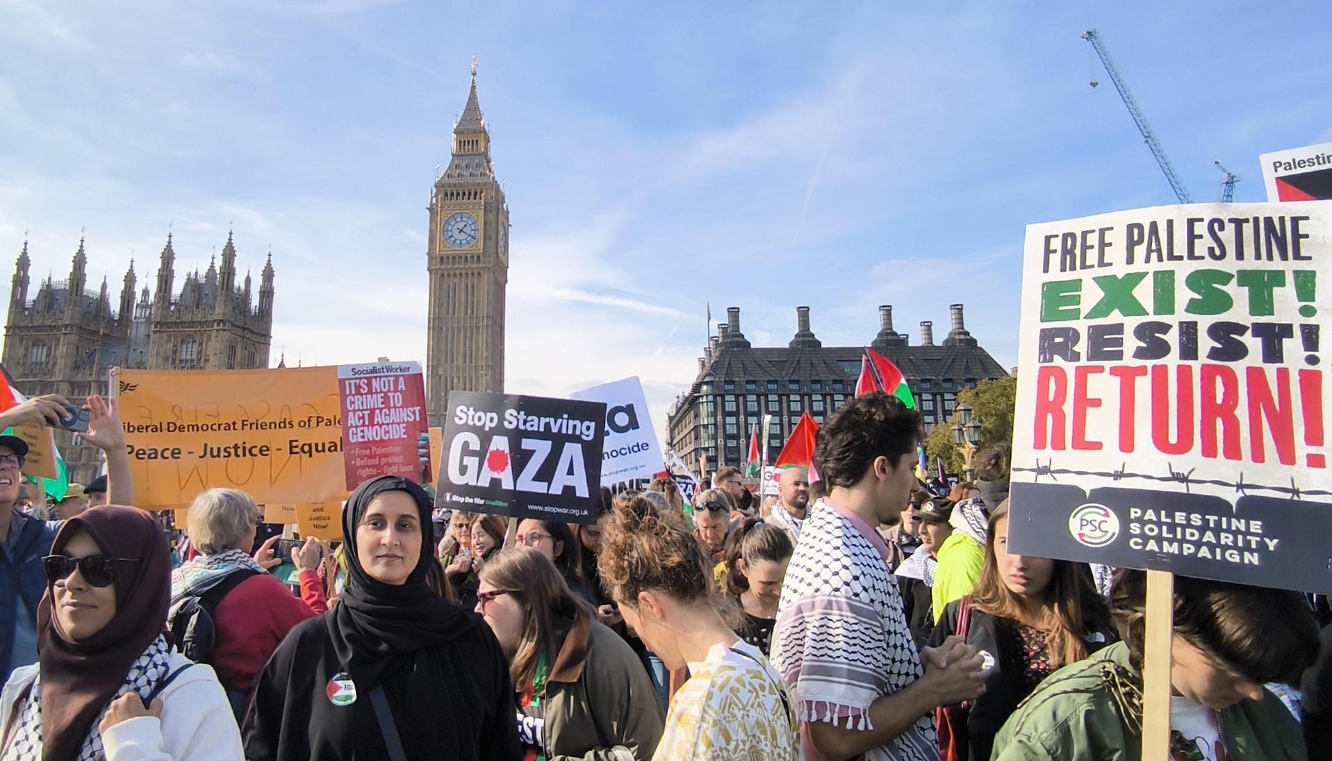 Marcha propalestina en Londres.