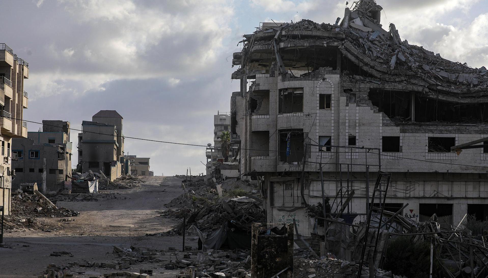 Destrucción en Gaza.