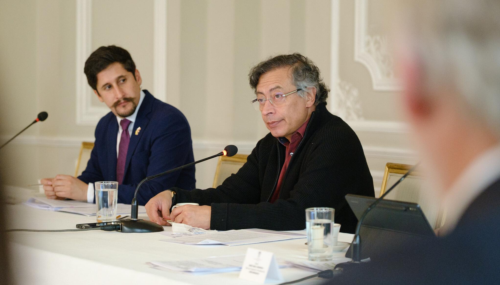 Presidente Petro durante un Consejo de Ministro. 