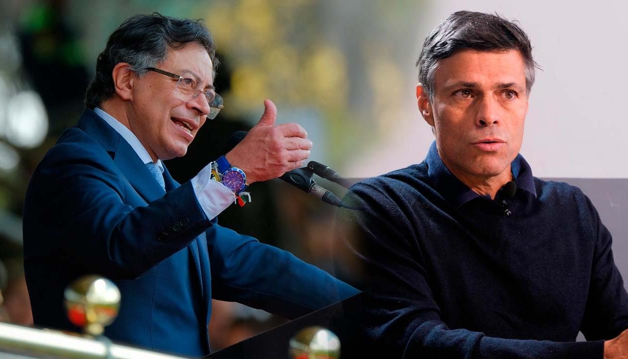 El Presidente Petro y Leopoldo López.