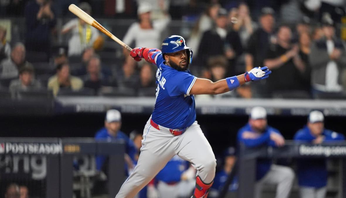 Vladmiri Guerrero Jr. tuvo una gran producción ofensiva en la serie contra los Yanquis. 