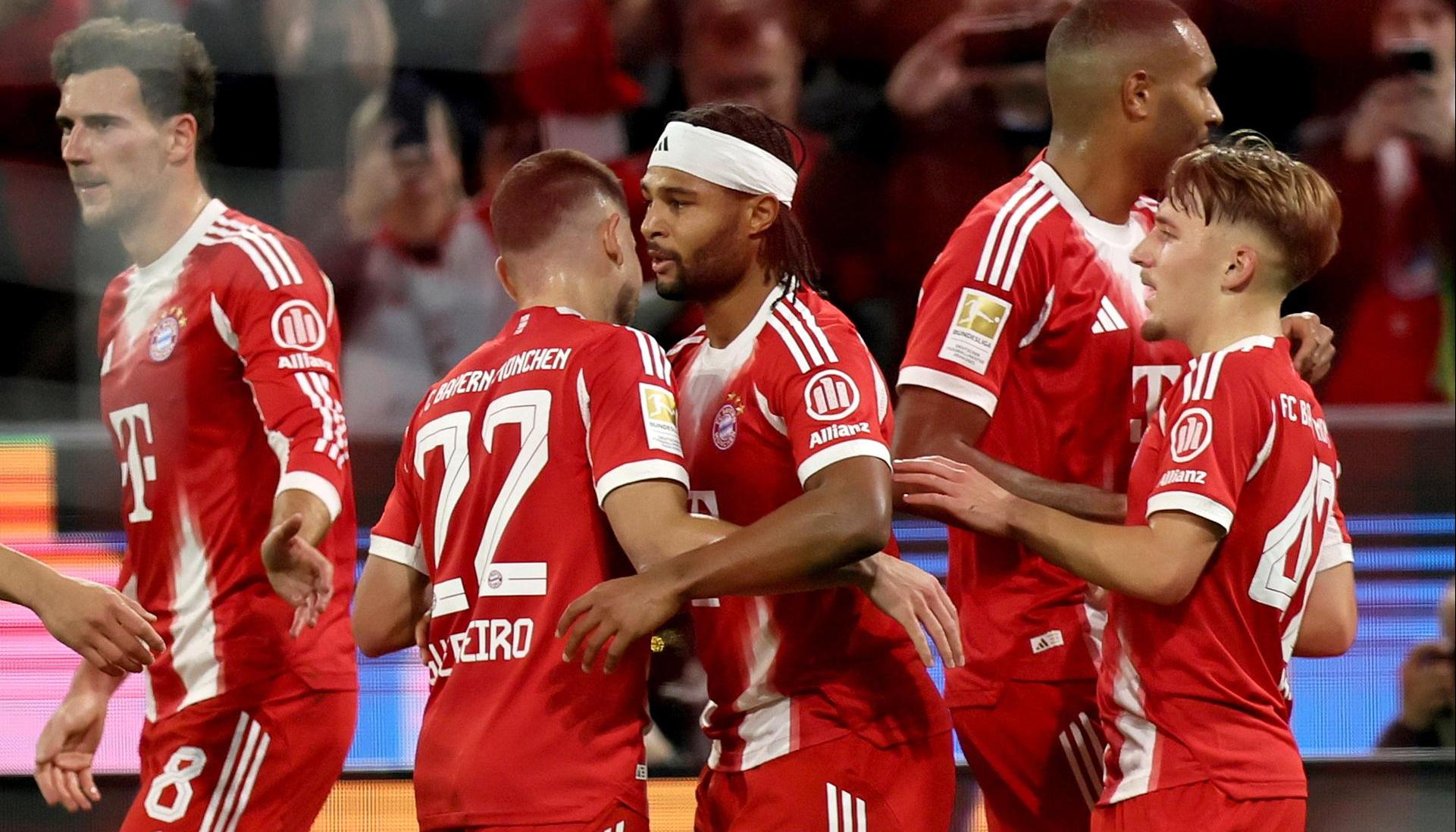 Jugadores del Bayern Múnich celebrando uno de los goles.