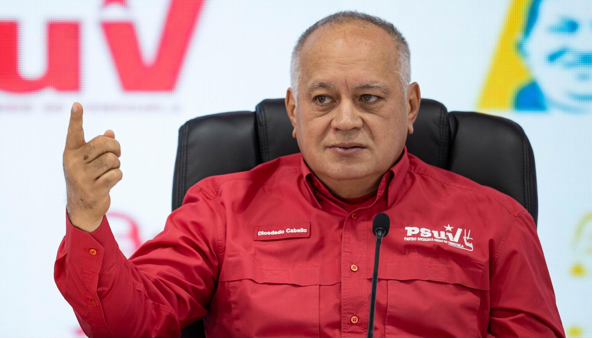 Diosdado Cabello, secretario general del gobernante Partido Socialista Unido de Venezuela (PSUV).