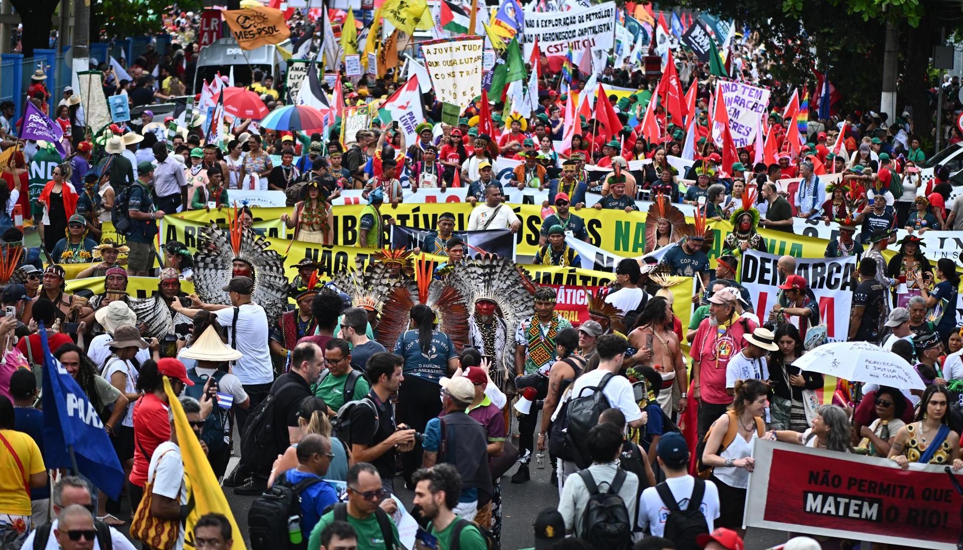 Manifestaciones en la COP30.