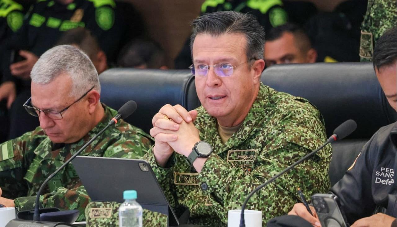 El comandante de las Fuerzas Militares, almirante Francisco Cubides.