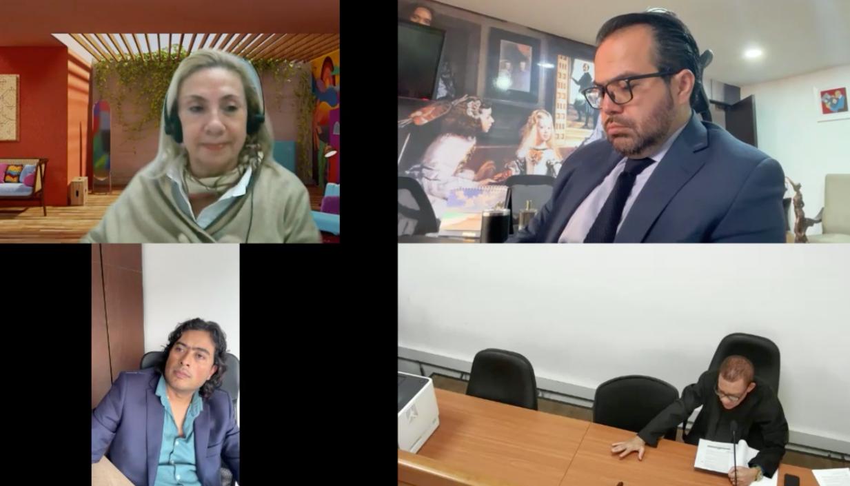 Aspecto de la audiencia preparatoria contra Nicolás Petro este jueves. 