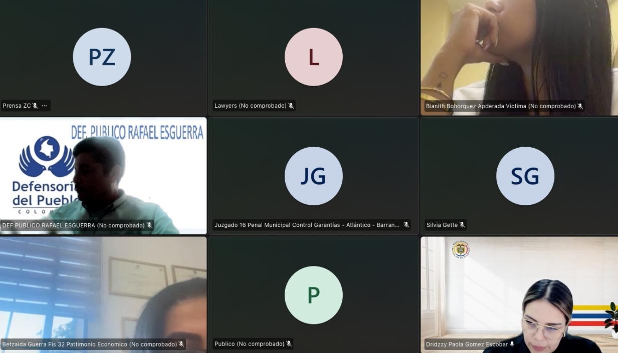 Aspecto de la audiencia de formulación de imputación contra miembros del Consejo Directivo 2013 de Uniautónoma. 