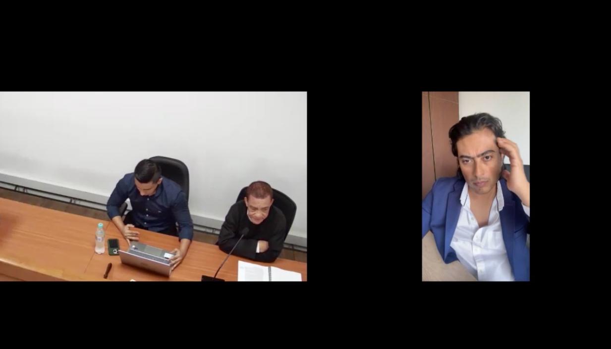 Aspecto de la audiencia de este miércoles contra Nicolás Petro. 