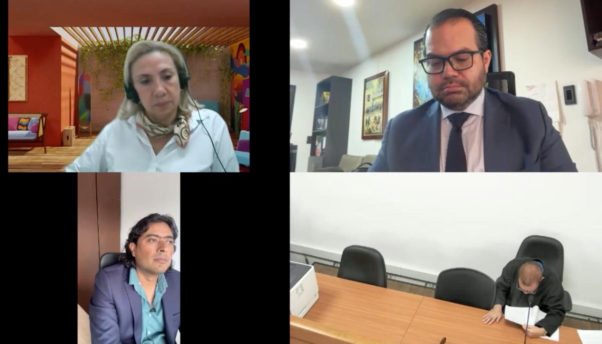 Aspecto de la audiencia de este jueves contra Nicolás Petro. 