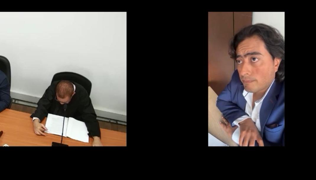 Nicolás Petro Burgos durante la audiencia de este miércoles.