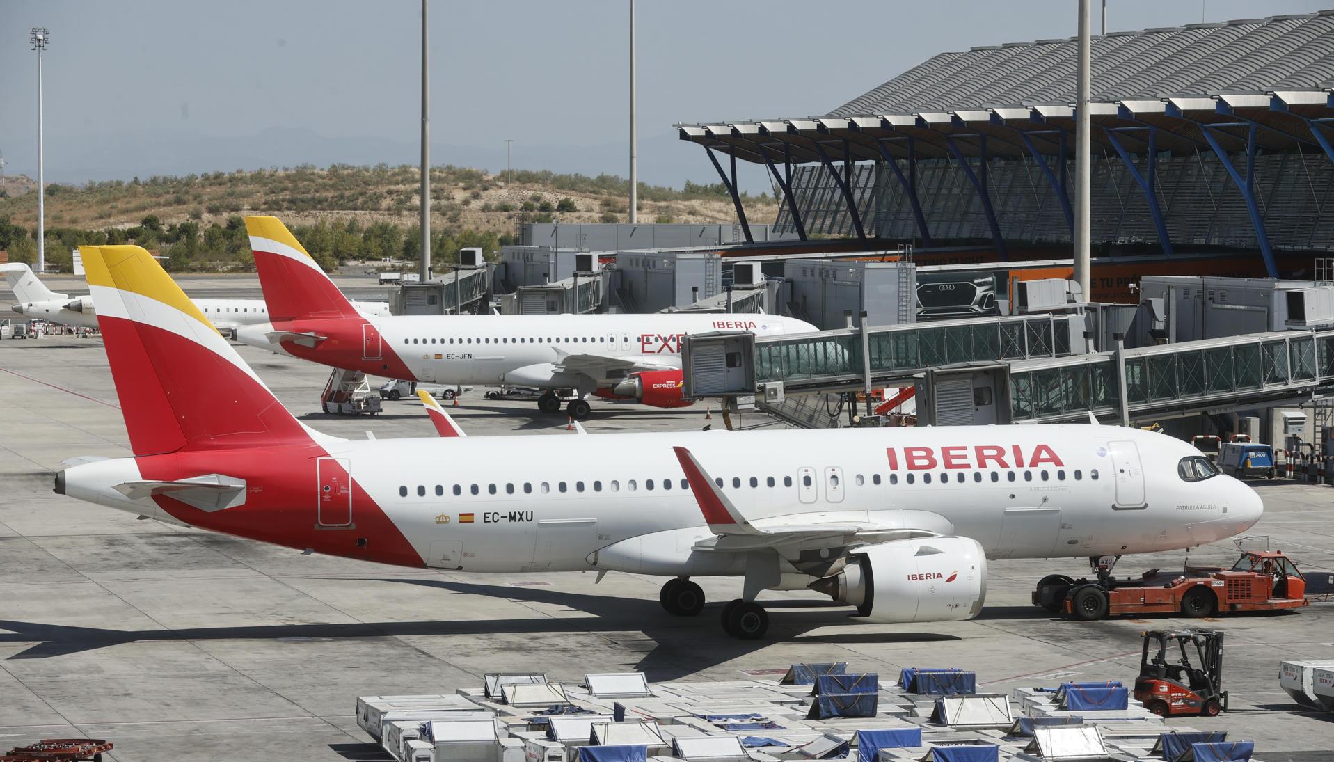 Aviones de Iberia, aerolínea europea.