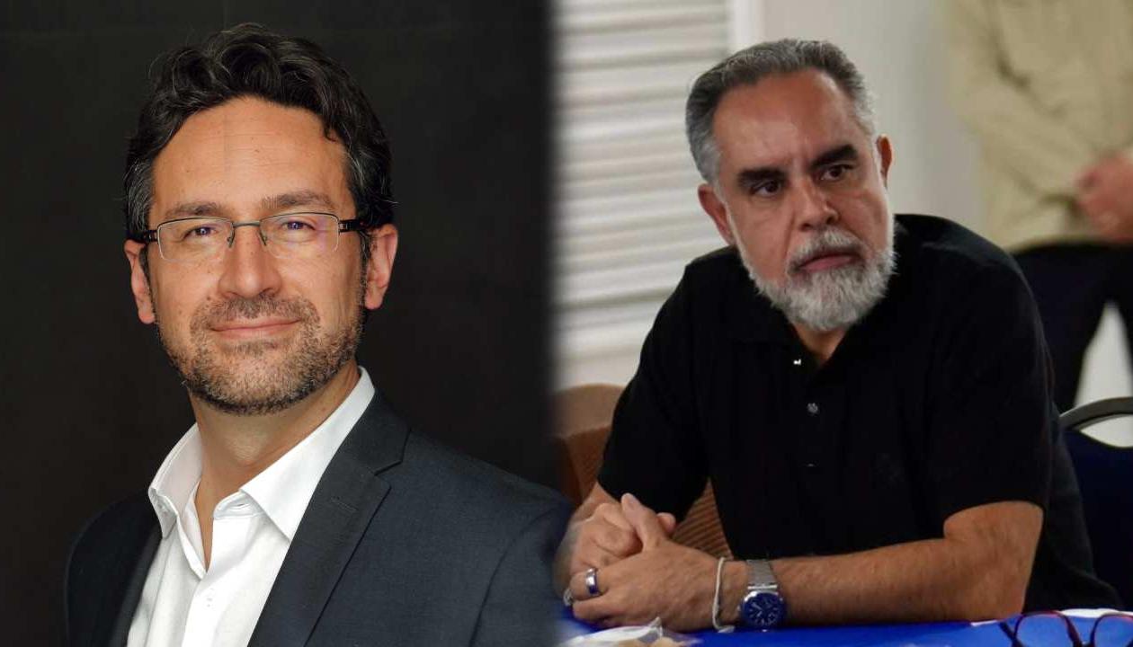 Camilo Enciso y el ministro del Interior, Armando Benedetti.