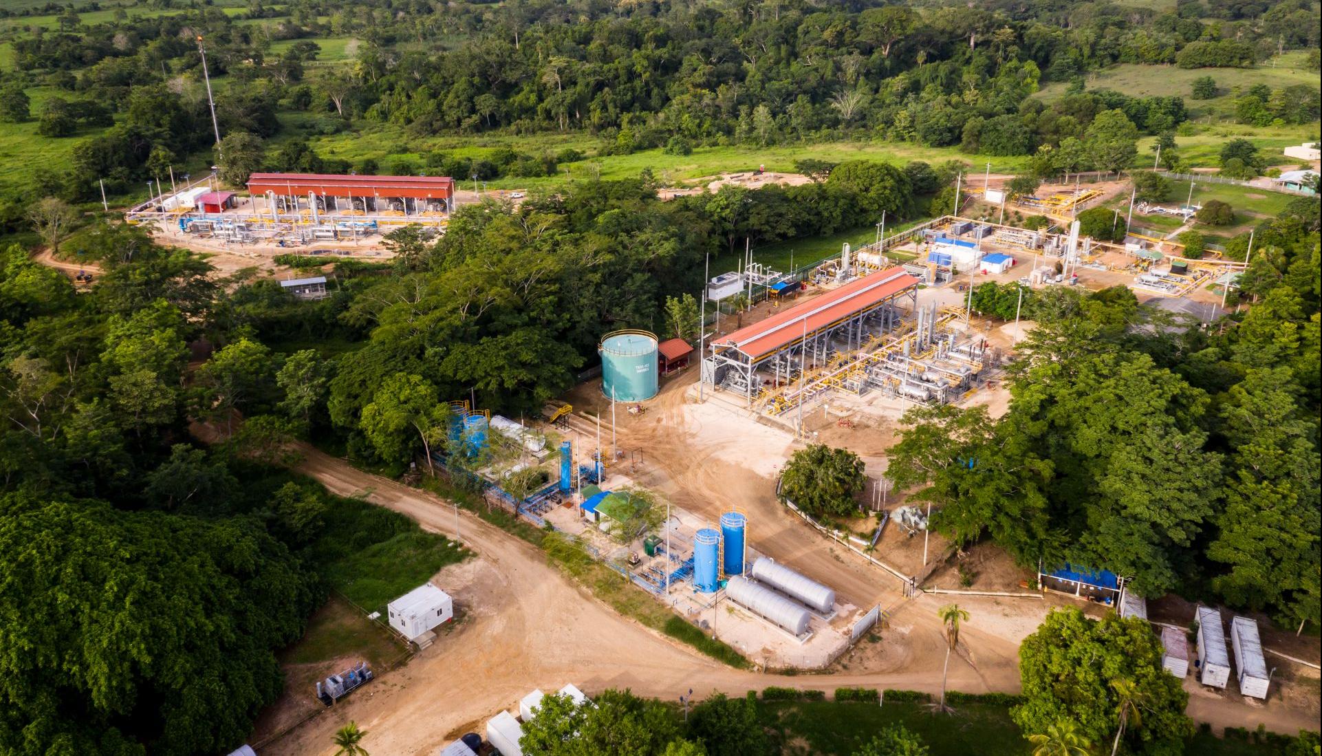 Complejo de procesamiento de gas de la Estación Jobo de Canacol Energy.