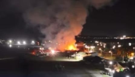 Momento del incendio.