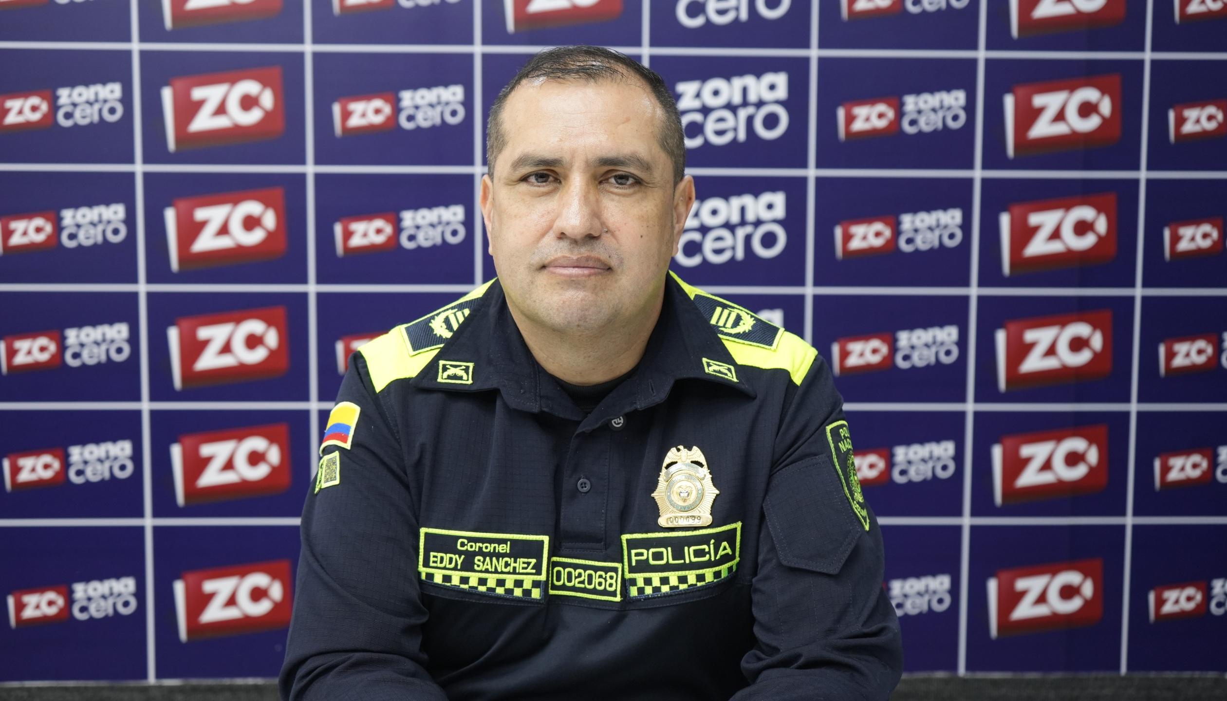 Coronel Eddy Sánchez Sandoval, comandante de la Policía de Atlántico. 