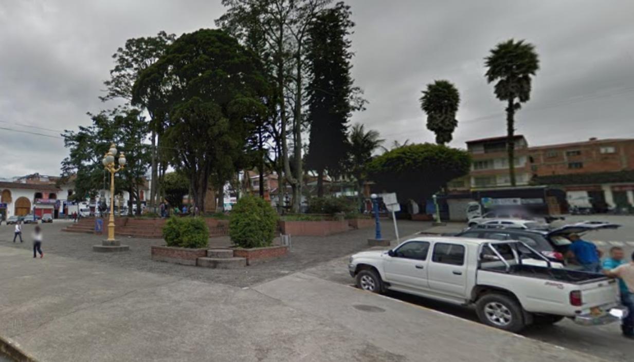 Plaza principal de El Carmen de Viboral. 