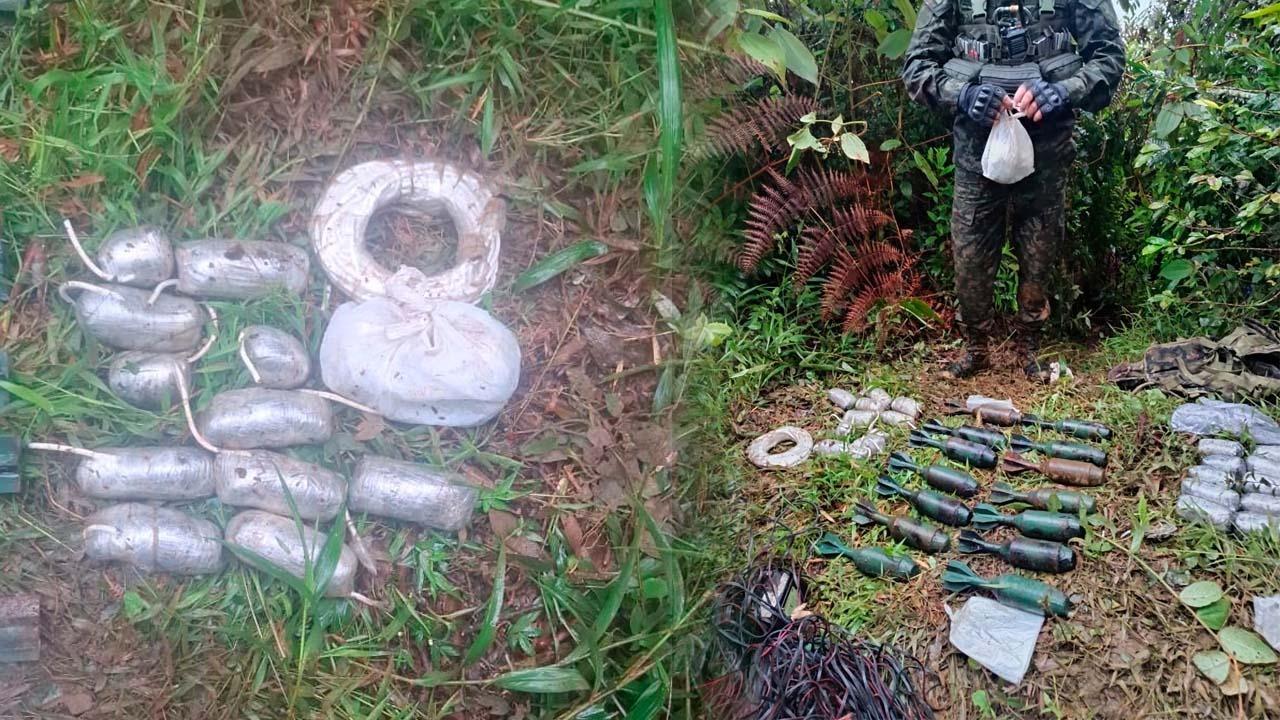 Explosivos incautados. 