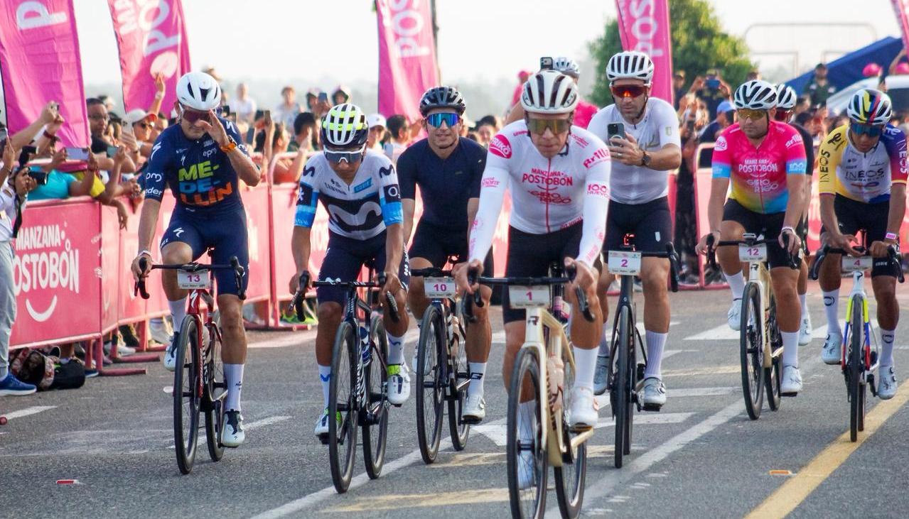 Rigoberto Urán participando del Giro de Rigo.