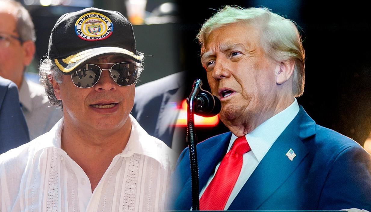 Gustavo Petro y Donald Trump.