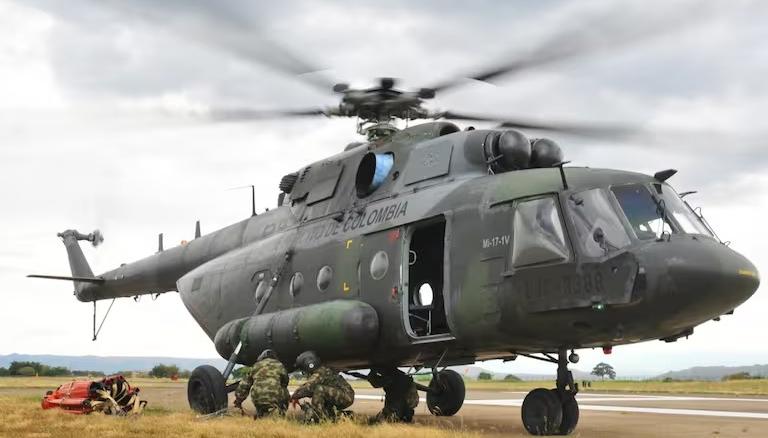 Imagen de un helicóptero MI-17.